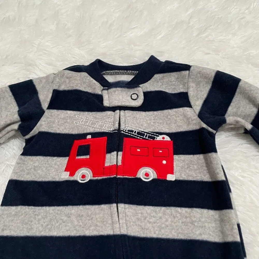 3/$10 Baby Carter's Black Striped Onesie Size 3 Months